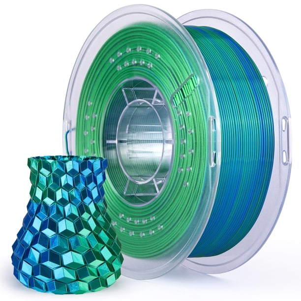 Filamento para impresora 3D ELEGOO Silk PLA, 1,75 mm, doble color, 1 kg