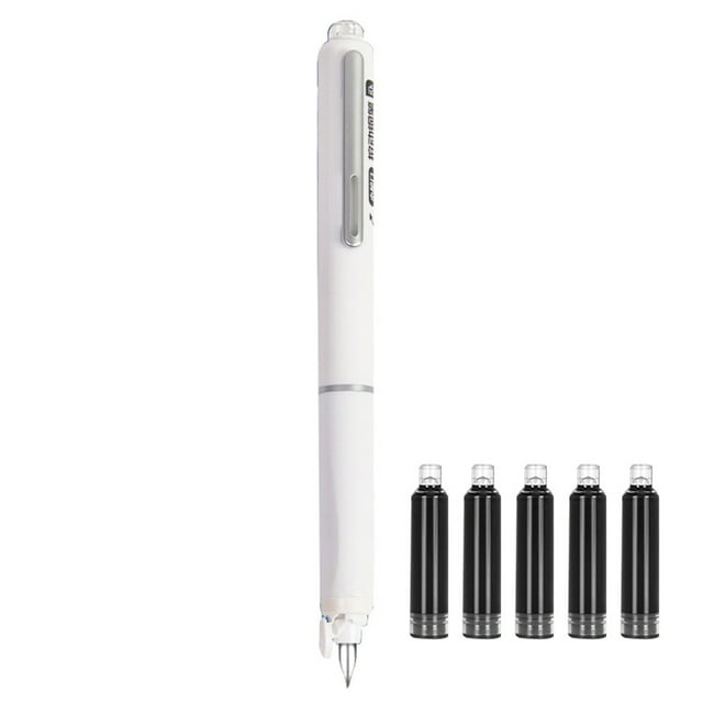 Stylo Rétractable pour Enfants et Débutants, Outil d'Écriture Fluide avec Cartouche d'Encre Rechargeable, Prise en Main Confortable pour Pratique de Calligraphie pour Élèves du Primaire
