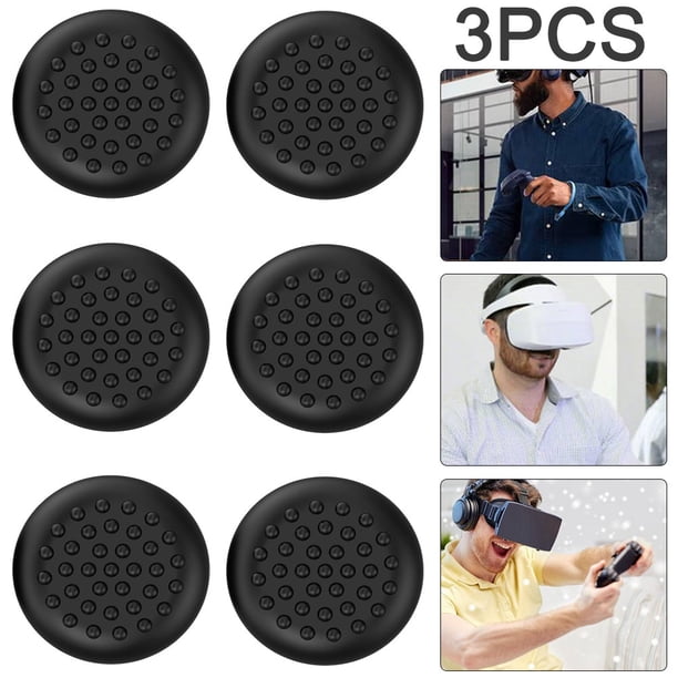 Likrtyny 3 Pares Tapas Balancín Controlador Tapas Silicona para Pulgar para Meta Quest 3 (negro)