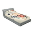 thumbnail image 2 of Ambesonne Abstract Fitted Sheet & Pillow Sham Set, Grunge Mix Collage, Twin, Multicolor, 2 of 2