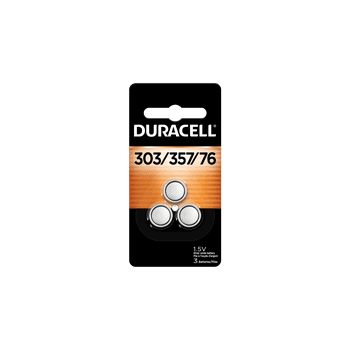 Duracell 303/357 Silver Oxide Button Batteries, 1.5V Long-Lasting Battery, 3 Pack