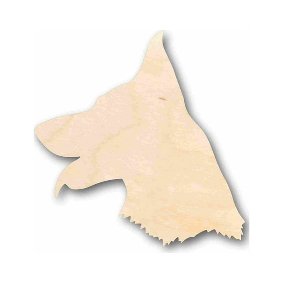 Unfinished Wood German Shepard Dog Silhouette - Craft- up to 46" DIY 8" / 1/8"