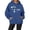 56Dark Blue228, variant on XAOFW Letter Print Pullover Hoodies For Women Long Sleeve Casual Hooded Sweatshirt Oversized Soft Cozy Streetwear Breathable Tops L