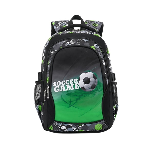 Sonducket escolar de tela con patrón de dibujos animados, cómoda con correa para el hombro, gran capacidad, Anime Mochilas 926# Verde-Grande