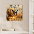 thumbnail image 4 of 14 Inch Wall Clock Battery Operated Square Clock for Office, Kitchen, Outdoor, Living Room,Watercolor Golden Retriever Dog with Butterfly Animals Delicate, 4 of 4