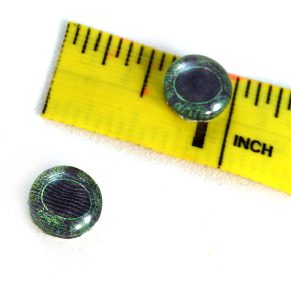 Green Frog Glass Eyes