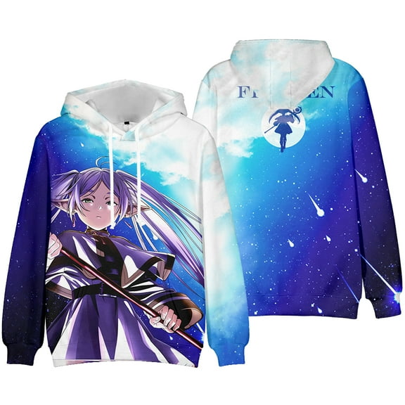Anime Frieren Logo Hoodies 3D Print Merch Pullovers Cosplay Unisex Fashion Long Sleeve Sweatshirts