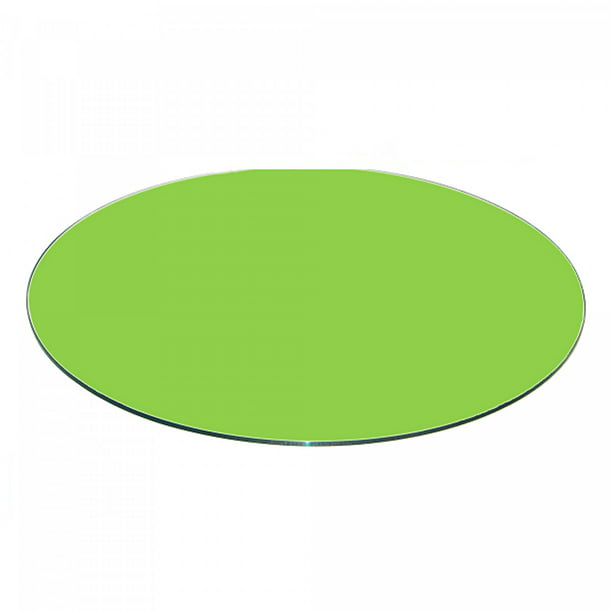 Thick Green Back Painted Tempered Glass, 20 Inch Round Glass Table Cover