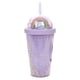thumbnail image 1 of Botella de Agua Bewildely con Pajita para Actividades al Aire Libre Plástico Color Morado Pálido, 1 of 6
