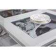 thumbnail image 4 of Michael Amini Melrose Plaza Rectangular Vinyl Dining Table in Dove Gray, 4 of 11