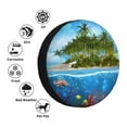 thumbnail image 4 of Yiaed Island And Coral Reef Print Print Tire Wheel Cover, tire covers for trailers,rv wheel covers,rv tire covers, camper tire covers,tire covers for cars-16 inch, 4 of 6