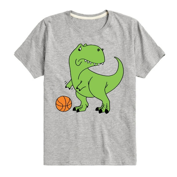 Instant Message - Trex Basketball - Toddler & Youth Short Sleeve Graphic T-Shirt