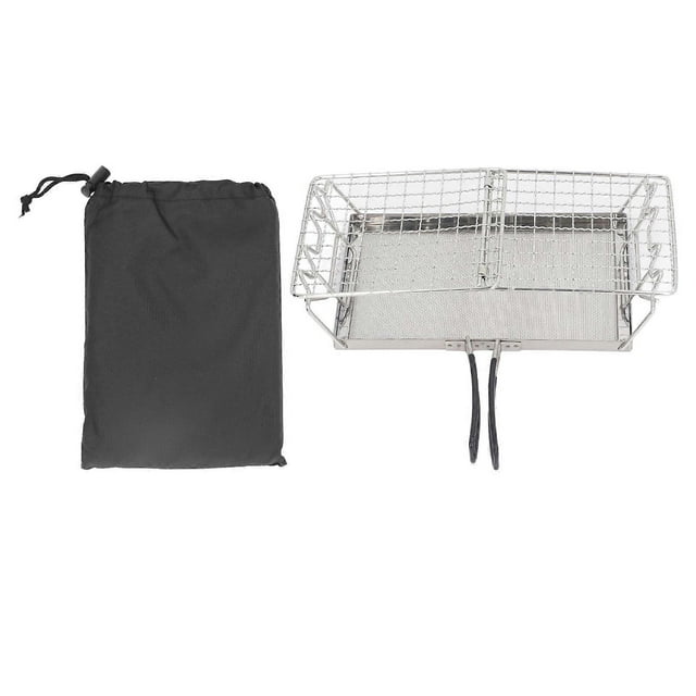 Grille-pain pliable et portable en acier inoxydable pour réchaud de camping et grille-pain pour l'extérieur