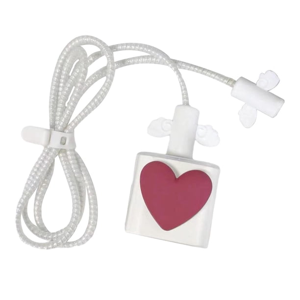 Lindo protector de cable DIY para protector de línea de cargador Funda protectora de cable de datos , Rojo