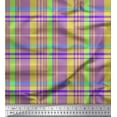 thumbnail image 1 of Soimoi Cotton Cambric Fabric Gingham Check Decor Fabric Printed Yard 42 Inch Wide, 1 of 3