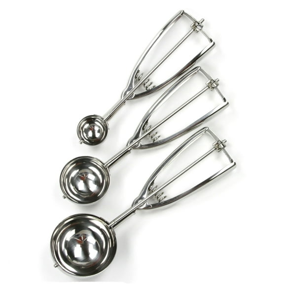 Chef Craft Heavy Duty Ice Cream Scoop, 3 Piece Set, Stainless Steel