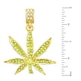 thumbnail image 2 of Hip Hop 14K Gold Plated CZ Weed Pendant 20" Miami Cuban Chain Necklace MCP 1064 G, 2 of 4