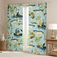 thumbnail image 2 of Homewish Fishing Theme Black Out Curtains for Female Men Adults,Big Bass Fish Curtains Pack of 2 (42x63 Each),River House Bedroom Curtains,Ultra Soft Home Decor, 2 of 6