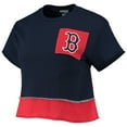 thumbnail image 2 of Women's Refried Apparel Navy Boston Red Sox Cropped T-Shirt, 2 of 4