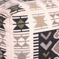 thumbnail image 3 of Shades of Brown Tribal Print Woven Pouf Ottoman, 3 of 4