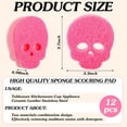 thumbnail image 3 of 12 Pack Skull Kitchen Sponges Bulk Dual Sided Scrubber Pink Sponges Dishwashing Skull Kitchen Accessories Dish Scouring Black, White, 3 of 4