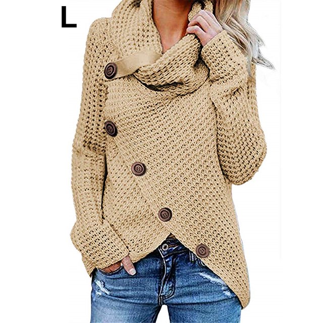 AIHOME Pull-Over Décontracté à Col Bénitier Ourlet Asymétrique pour Femmes
