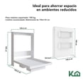 thumbnail image 2 of Base Cama Matrimonial Abatible Blanca KingsHouse Desmontable blanco Matrimonial, 2 of 8