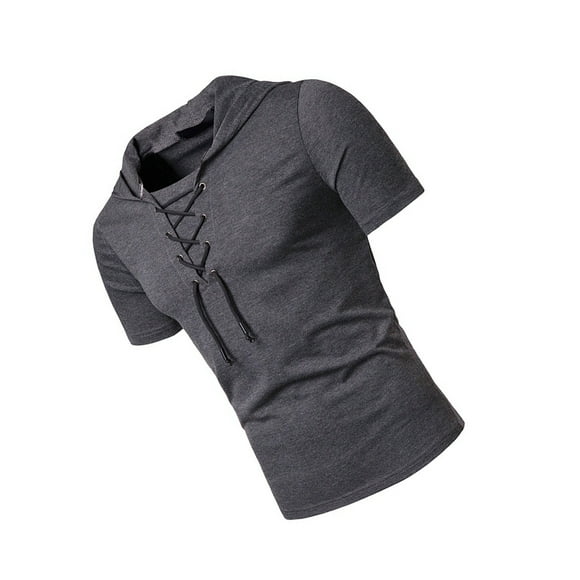 Qarigey Hip And Trendy Mens Sudaderas con capucha para gimnasio para entrenamientos Telas seleccionadas de alta Sudadera con capucha para Camisetas Gris oscuro XXL