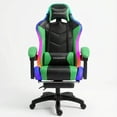 thumbnail image 1 of Wingomart Ergonomic Gaming Chair with Footrest, High Back Faux Leather Gaming Chair With RGB led light and Adjustable Armrest Height Adjustable Swivel, 1 of 9
