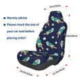thumbnail image 3 of Fuzoiu Astronaut Dinosaur Print Elastic Car Seat Covers, Seat Cover Protector,Universal Fit Interior Covers for Most Cars,Washable Seat Cover Non Slip for SUV,Sedan,Van, 3 of 5