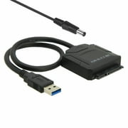 USB 3.0 to SATA Converter Adapter for 2.5 3.5 Inch Hard Drive Disk SSD HDD, Power Adapter Included