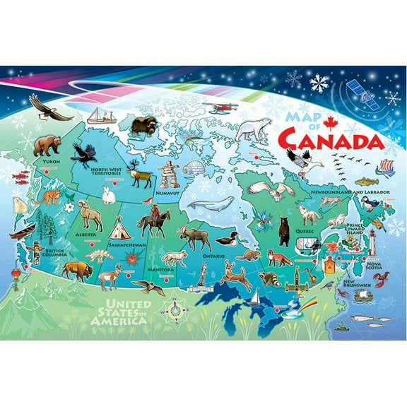 Cobble Hill Canada Map 35 Piece Jigsaw Puzzle