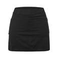 thumbnail image 5 of Ruyang Rip Skirt Length 2 Women's Fashionable Minimalist Solid Color Double Layer Tennis Skirt Pants, 5 of 6