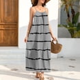 thumbnail image 6 of Roncen Midi Dresses for Women Backless Cami Dress Low Back Boho Beach Dress Summer Spaghetti Strap Flowy Dress with Back Tie, 6 of 9