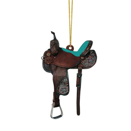 

Personalized Saddle Acrylic Pendant For Horses Lovers Western Cowboys Well Dressed Home Christmas Decorations