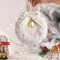 thumbnail image 6 of Yhmxh Christmas Hanging Ornaments Gold Bells, Christmas Tree Decoration with Red Bow, Small Plush Wreath Xmas Winter Party Hanging Decorations for Kitchen Cabinets, Window, Christmas Wreath Decor, 6 of 7
