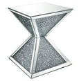 thumbnail image 1 of ACME Table d'Appoint Carrée Noralie en Faux Diamants et Miroirs, 1 of 6