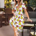 thumbnail image 3 of Disketp Rubber Duck Chicken Bird para Vestido de Manga Corta para Mujeres, Vestidos de Verano para Mujeres, Casual y Holgado para la Playa, 3 of 6