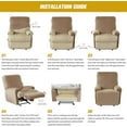 thumbnail image 4 of Velvet Piece Recliner Slipcover Soft Stretch Cover for Recliner Washable and Removable Furniture Protector for Home Decor Light, 4 of 7