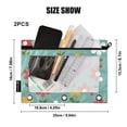 thumbnail image 3 of ALAZA 2 Pack Pencil Pouch Flowers Hand Draw Pencil Case for 3 Ring Binder Clear Window Pencil Bag Organizers, 3 of 6