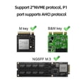 thumbnail image 4 of Dual-Bay External Hard Disk Box Gen2X 20Gbps M.2 SSD Enclosure M/B M Key Solid Disk Case M.2 M.3 NVME PCI-E, 4 of 4