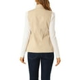 thumbnail image 3 of INSPIRE CHIC Women's Sleeveless Drawstring Waist Zipper Pocket Utility Vest S Khaki, 3 of 7
