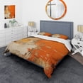 thumbnail image 1 of Designart "Abstract Fire Chaos Art in Orange II" Abstract Painting Bedding Covert Set - Abstract Orange Modern Bed Set With 2 Shams, 1 of 6