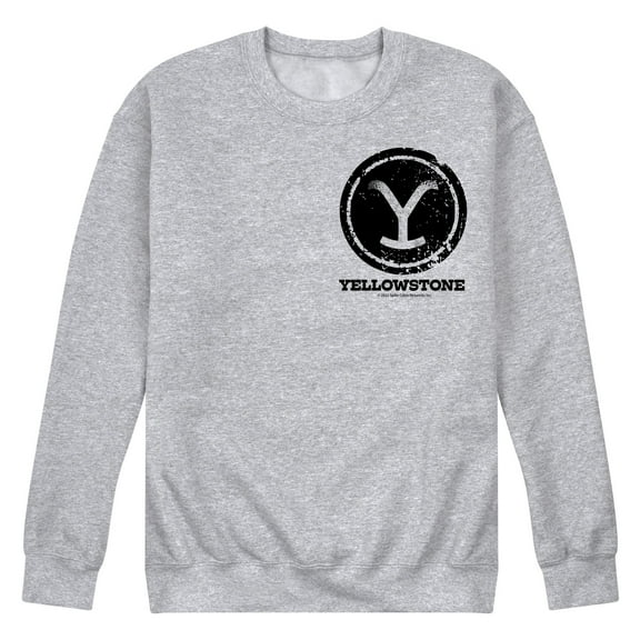 Yellowstone - Y Brand Stamp Oversized - Men's Crew Neck Fleece Pullover
