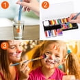 thumbnail image 4 of Professional Face & Body Painting Kit 12 Colors Rainbow Water, 4 of 8