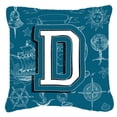 thumbnail image 4 of Carolines Treasures CJ2014-ZPW1818 Letter Z Sea Doodles Initial Alphabet Canvas Fabric Decorative Pillow  18H x18W, 4 of 7