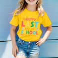 thumbnail image 2 of Rovga 3-4 Years Tops For Girls Cartoon Printed Round Neck T Shirt Short Sleeve Multicolor Letter Prints O Neck Fashion Playsuit Yellow, 2 of 4