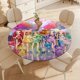 thumbnail image 4 of Rainbow High Dolls-theme Fitted Round Tablecloths Elastic Edged Table Covers Waterproof Table Cloth for Kitchen Holiday Party Tables Decor 150cm, 4 of 6