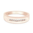 thumbnail image 3 of AFFY 1/10 Carat Round Cut White Natural Diamond Men's Ring In 14K Rose Gold Over Sterling Silver (Clarity : I2-I3, Color : J-K, 0.1 Cttw) Ring Size-12, 3 of 3