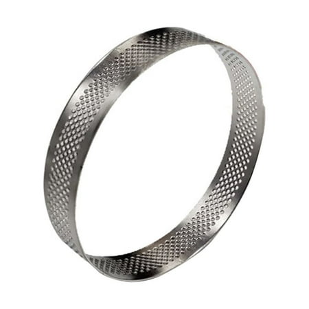 

NUOLUX 1pc 10CM Stainless Steel Mousse Mold Round Tartlet Fruit Pie Tart Quiche Baking Mold